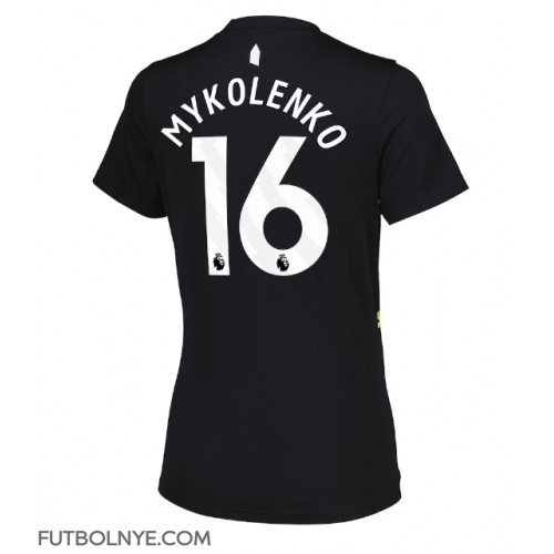 Camiseta Everton Vitaliy Mykolenko #16 Tercera Equipación para mujer 2025-26 manga corta